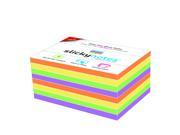 Slickynotes® 3.94 x 2.91 in Assorted 8 Pads 95 Sheets Glue Free Sticky Notes! Made in the USA.