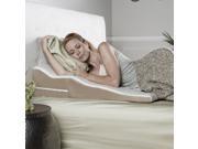 Contoured Wavy Acid Reflux Bed Wedge Support Pillow with Bamboo Cover for Side Sleepers. 35 L x 24 W x 8 H.