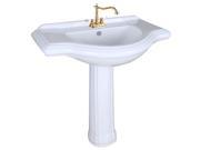 Large Commercial Pedestal Sink Bathroom Console 4 Centerset 34 W Renovators Supply
