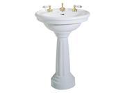 Bathrooms Standing Pedestal Sink White China 8 Widespread Fixture Renovators Supply