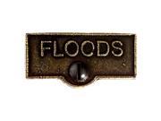 Switch Plate Tags FLOODS Name Signs Labels Cast Brass Renovators Supply