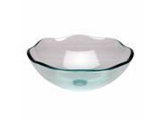 Glass Vessel Bathroom Sink Flower Shape Green Clear Drain In Renovators Supply