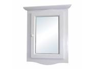 Corner Medicine White Wood Cabinet Recessed Mirror Renovators Supply