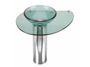 Children Bathroom Stainless Pedestal Sink Green Glass Stainless Renovators Supply