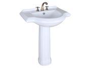 Large Bathroom Pedestal Sink White Vitreous China 26 Wide Counter Renovators Supply