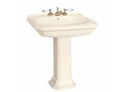 Bath Pedestal Sink Bone China 8 Widespread Kingsway Renovators Supply