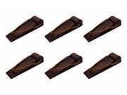 6 Door Wedge Solid Mango Wood Leather Hanging Loop Brown / Renovators Supply 6 Door Wedge Solid Mango Wood Leather Hanging Loop Brown / Renovators Supply