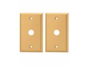 2 Switch Plate Brushed Solid Brass 5 8 ID Phone Renovators Supply