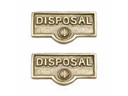 2 Switch Plate Tags DISPOSAL Name Signs Labels Solid Brass Renovators Supply