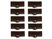 10 Switch Plate Tags RECESSED Name Signs Labels Cast Brass Renovators Supply