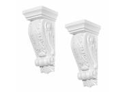 2 Fireplace Corbels Victorian Style White Urethane Set of 2 Renovators Supply