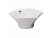 Bathroom Vessel Sink White China Porcelain Hexagon Renovators Supply