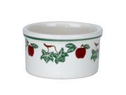 Stoneware Bowls White Ceramic Kitchen Bowl Apples 4.5H Renovators Supply