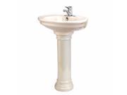 Bathroom Depth Pedestal Sink Bone China Doric 26 W x 33 1 2 H Renovators Supply