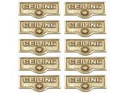 10 Switch Plate Tags CEILING Name Signs Labels Solid Brass Renovators Supply