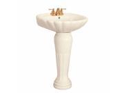 Deluxe Classic Drain Pedestal Sink White Bathroom Centerset Bone Renovators Supply