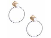 2 Victorian Solid Brass Towel Ring Chrome 6 3 4 D Renovators Supply
