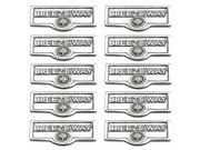 10 Switch Plate Tags BREEZEWAY Name Signs Labels Chrome Brass Renovators Supply