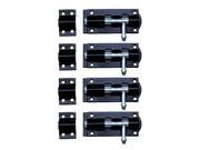 4 Black Wrought Iron Slide Door Bolt 6 Renovators Supply