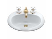 Above Counter Drop in Bathroom Sink Self Rimming White China Renovators Supply