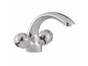 Bathroom Faucet Swan Spout Chrome Single Hole 2 Handles Renovators Supply