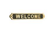 Solid Brass Sign WELCOME Polished Plaques Renovators Supply