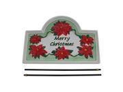 Plaque White Cast Metal Christmas With Stand Renovators Supply