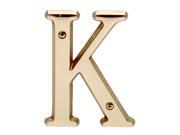Letter K House Letters Solid Bright Brass 4 Renovators Supply