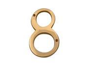Bright Brass House Number Eight 8 6in Tall