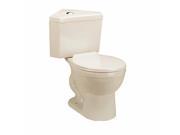 Bone China Round Space Saving Dual Flush Corner Toilet Renovators Supply