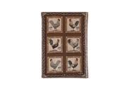 Brown Rooster Cotton Throw Blanket Renovators Supply