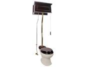 Dark Oak High Tank Z Pipe Toilet Elongated Biscuit Bowl Renovators Supply