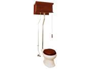 Mahogany High Tank Pull Chain Toilet Bone Elongated Brass Renovators Supply