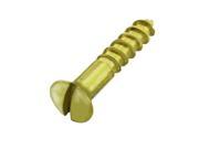 6X3 4 Slotted Oval Head Brass Wood Screw Pack of 100