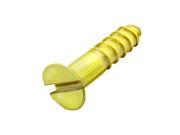 4X1 2 Slotted Flat Head Brass Wood Screw Pack of 100