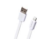 Spider USB to Lightning Charger Cable Sync for iPhone iPod iPad 1M Flat Cable White
