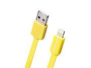 Spider USB to Lightinng Charger Cable Sync for iPhone iPod iPad 1M Flat Cable Yellow