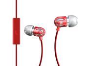 Spider Red E EMIC RD02 Earbud TinyEar Earphones w Inline Microphone Red