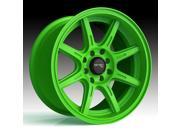Drifz 308LG Spec R 15x8 4x100 4x114.3 25mm Lime Green Wheel Rim