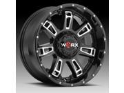 Worx 808BM Beast II 20x9 8x180 25mm Black Milled Wheel Rim