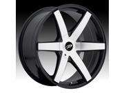 Pacer 785MB Ovation 22x9.5 6x135 6x139.7 25mm Black Machined Wheel Rim