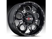 Worx 809BM Rebel 18x9 5x150 18mm Black Milled Wheel Rim