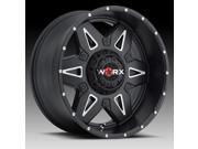 Worx 807BM Ledge 20x9 6x135 6x139.7 12mm Black Milled Wheel Rim