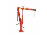 Dragway Tools® 1 Ton Davit Crane with Swivel Base Hydraulic Jack Foldable Arm