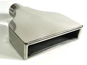 Exhaust Tip 2.75 Inlet 7.75 X 2.25 Outlet 10.00 Long Rolled Rectangle W225775 275 CMSS Stainless Steel Wesdon Exhaust Tip