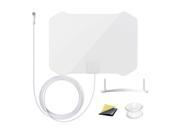 Antop AT 133 Indoor TV Antenna 35 Mile Super Slim 0.02 Piano White Table Stand 10ft Cable 4K UHD Ready