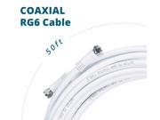 50ft ANTOP RG6 Coaxial Cable F type HDTV Antenna Cable Satellite Receivers TVs