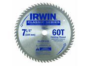 Irwin 25530 Classic Series Circular Saw Blade 60T Plywood and Finishing 7 1 4