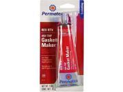 Permatex 81160 12PK High Temp Red RTV Silicone Gasket 3 oz. Pack of 12