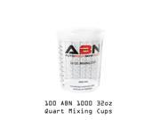 ABN 1000 32oz Quart Paint Epoxy Mix Cups Calibrated Mixing Ratios 100 pack